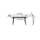 Modern Style White Dining Table Rectangle Sintered Stone Drop-Leaf Dining Table with 4 Legs Clearhalo ' dining_table' 'Dining Tables & Seating' 'Dining Tables' 'furn' 'furn_dining_table' 'Furniture' 'furniture_dining_table' 'Kitchen & Dining Furniture' 'kitchen&dining_furn' 'kitchen' 'kitchen_dining_table' 1200x1200_2f683848-6c1b-4443-8ada-b6cf6238e146