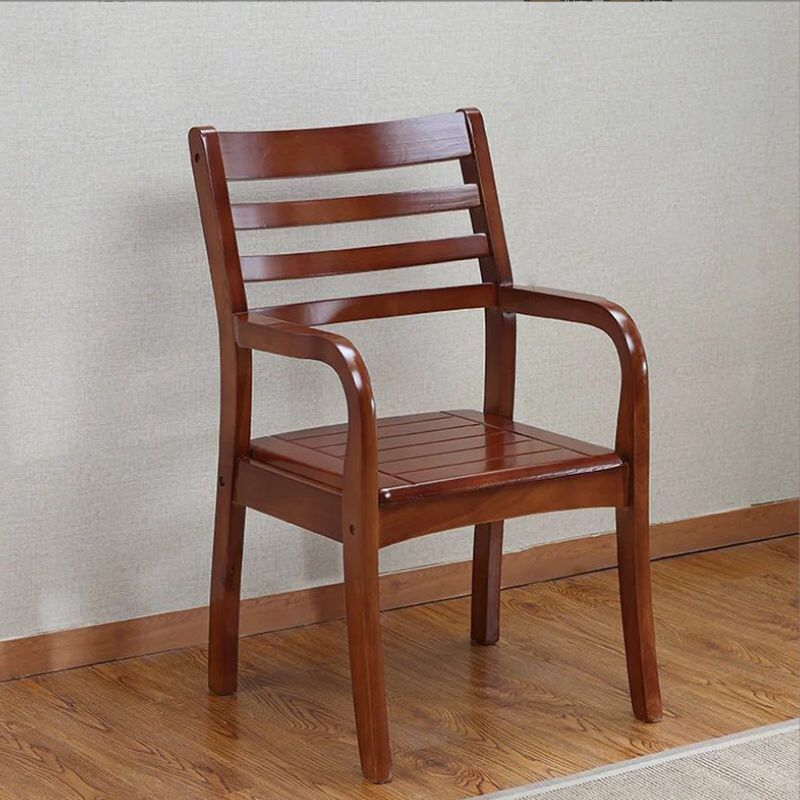 Mid-century Modern Style Rubber Wood Solid Wood Armrest Fixed Back ARM Chair Clearhalo 'Accent Chairs' 'accent_chairs' 'Chairs & Seating' 'furn' 'furn_accent_chairs' 'Furniture' 'Living Room Furniture' 1200x1200_2f6b23ac-50d3-4289-b234-8f9ac44dbe41