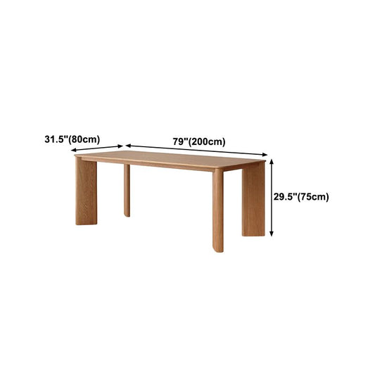 Rectangle Dining Site Table Pine Solid Wood Furniture with 4 Legs