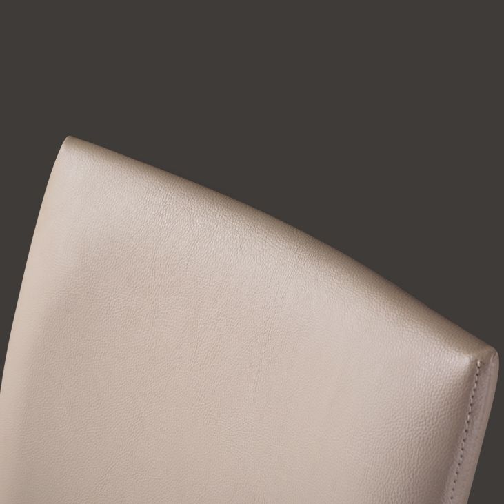 Contemporary Dining Chair Faux Leather and Wood Side Chair for Home