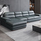 Nordic Stationary Genuine Leather Living Room Recessed Arm Sofa Chaise Clearhalo 'furn' 'furn_sectionals' 'Furniture' 'Living Room Furniture' 'Sectionals' 1200x1200_2f6bf550-cfec-416c-9e48-973621310e1e