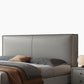Grey Wooden Standard Bed with Rectangular Leather Panel Headboard Clearhalo 'Bedroom Furniture' 'Beds' 'furn' 'furn_beds' 'Furniture' 1200x1200_2f6c7b85-75e1-45f2-832b-8f9415a25fd1
