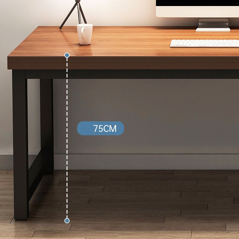 Houten rechthoekige schrijfbureau huis eigentijdse kantoorbureau