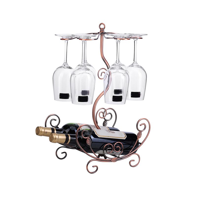 Metal Countertop Wine Glass Stemware Rack Holder Contemporary Bottle Rack Single Rail Clearhalo 'furn' 'furn_wine_racks' 'Furniture' 'Kitchen & Dining Furniture' 'Wine Racks' 'wine_racks' 1200x1200_2f6e9e6b-0130-4293-b4af-4daa21e9374c