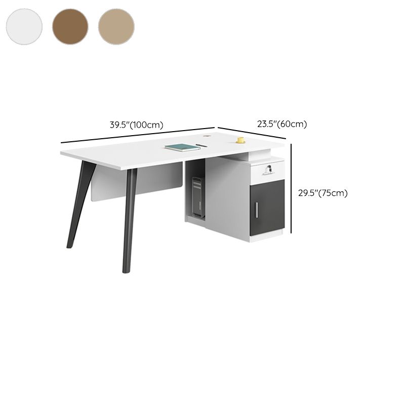 Rectangular Shaped Office Desk Wood with 1 Drawer in Brown/Black Clearhalo 'furn' 'furn_office_desk' 'Furniture' 'Office Desks' 'Office Furniture' 'office_desk' 1200x1200_2f748005-5cc1-4a3e-807e-33a6eedcbb63