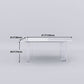 Stone Center Top Dining table Acrylic Double Pedestal Modern White Dinette Table Clearhalo 'Dining Tables & Seating' 'Dining Tables' 'dining_table' 'furn' 'furn_dining_table' 'Furniture' 'furniture_dining_table' 'Kitchen & Dining Furniture' 1200x1200_2f74c30d-8d25-4c60-957c-43be2ef3c33a