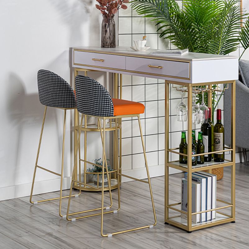 Glam Stone Rectangle Counter Table 1/3 Pieces Bar Table Set for Living Room Clearhalo 'Bar Furniture' 'furn' 'furn_home_bar_bar_sets' 'Furniture' 'Home Bars & Bar Sets' 'home_bar_bar_sets' 'Kitchen & Dining Furniture' 1200x1200_2f768e52-9301-411b-b5cf-d2b154de84d5