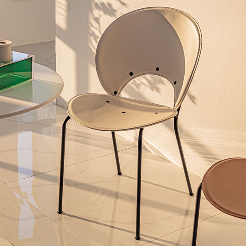 Modern Style Dining Chairs Armless Side Open Back Chairs with Metal Legs for Kitchen Clearhalo ' kitchen&dining_furn' 'Dining Chairs' 'Dining Tables & Seating' 'dining_chair' 'furn' 'furn_dining_chair' 'Furniture' 'furniture_dining_chair' 'Kitchen & Dining Furniture' 'kitchen' 1200x1200_2f76b2ae-d9e0-42b8-93ed-979da843390c