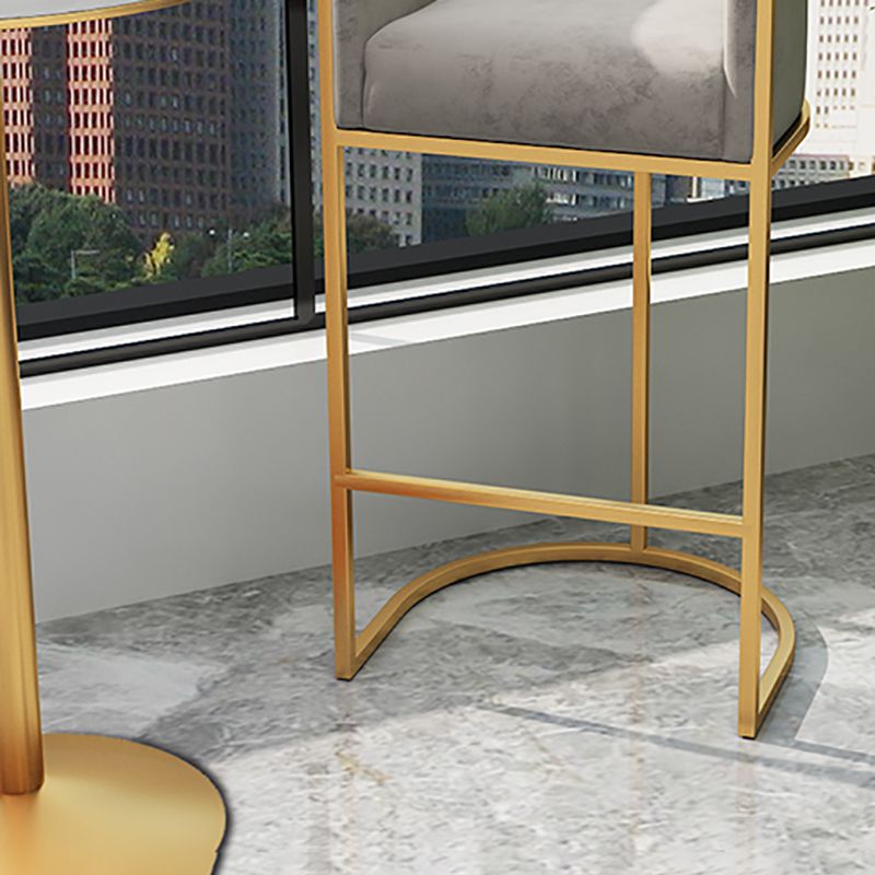 Milk Tea Shop Armed Stool Glam Matte Finish Velvet Bar Stool Clearhalo 'Bar Furniture' 'Bar Stools' 'bar_stools' 'furn' 'furn_bar_stools' 'Furniture' 'furniture_bar_stools' 'Kitchen & Dining Furniture' 1200x1200_2f77531d-55b4-4732-b356-2205f333c859