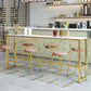 Table de bar de bistro de style moderne de table en faux marbre blanc pour le salon