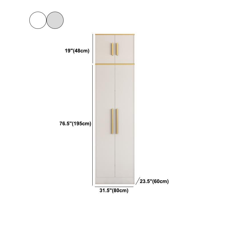 Contemporary Style Wardrobe Wooden Wardrobe Closet with Drawer Clearhalo 'Armoires & Wardrobes' 'armoires_wardrobes' 'Bedroom Furniture' 'furn' 'furn_armoires_wardrobes' 'Furniture' 1200x1200_2f784336-ef92-408d-ab7d-4df79a84ae5c