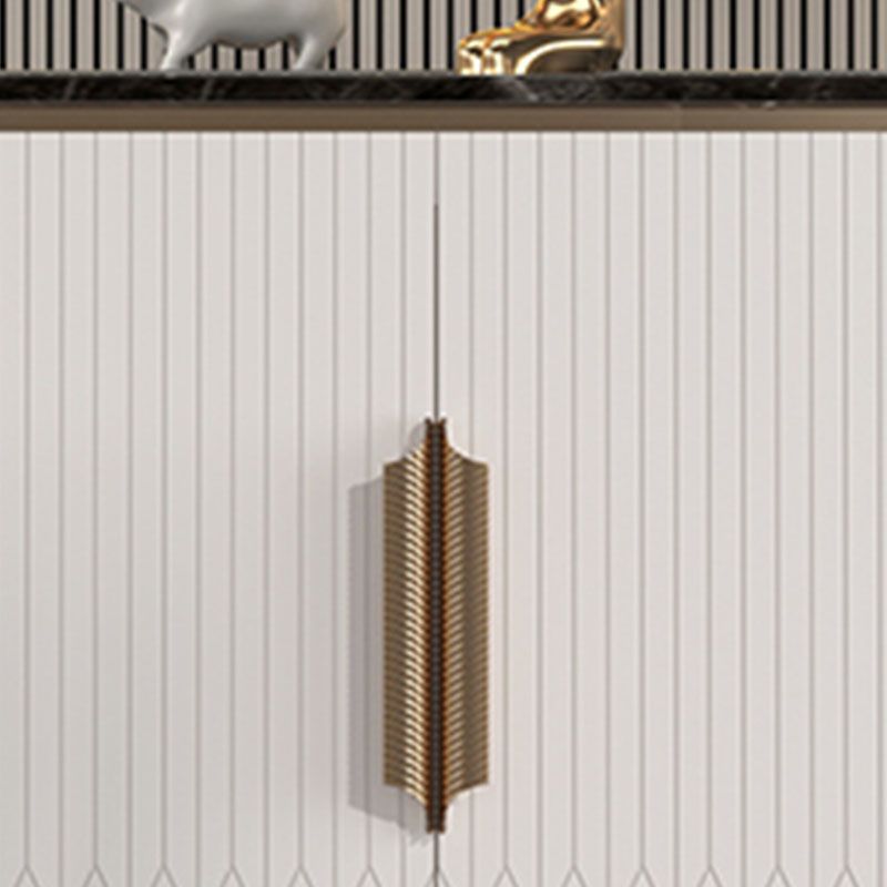 Gambe metalliche Sideboard bianca Tabella 35,4 "supporto a buffet alto con archiviazione