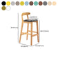 Scandinavian Rubberwood Upholstered Bar Stools Matte Finish Footrest Stool Clearhalo 'Bar Furniture' 'Bar Stools' 'bar_stools' 'Furniture' 'furniture_bar_stools' 'Kitchen & Dining Furniture' 1200x1200_2f795401-e41d-418c-845b-579a17e256f9