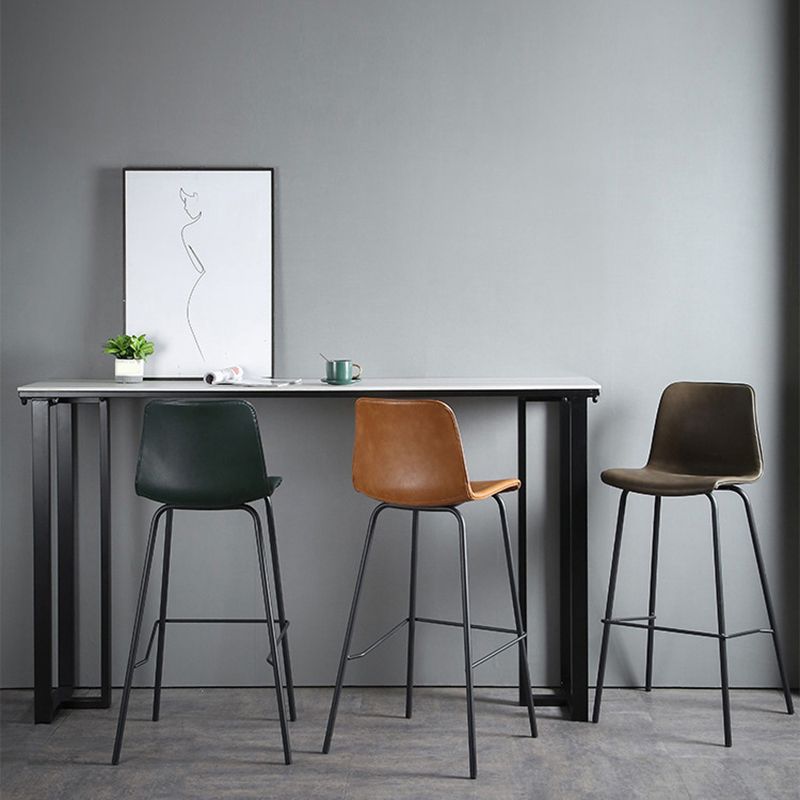 Industrial Bar Height Table Stone Top Bistro Bar Table for Patio Use Clearhalo 'Bar Furniture' 'Bar Tables' 'bar_tables' 'furn' 'furn_bar_tables' 'Furniture' 'Kitchen & Dining Furniture' 1200x1200_2f7b7267-23ba-4dfd-a6f1-fc5f1a4eecb2