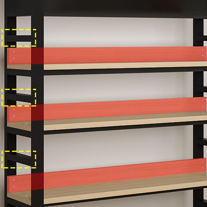 Étagères scandinaves à la bibliothèque de l'étagère à l'arrière incluses pour le bureau à domicile