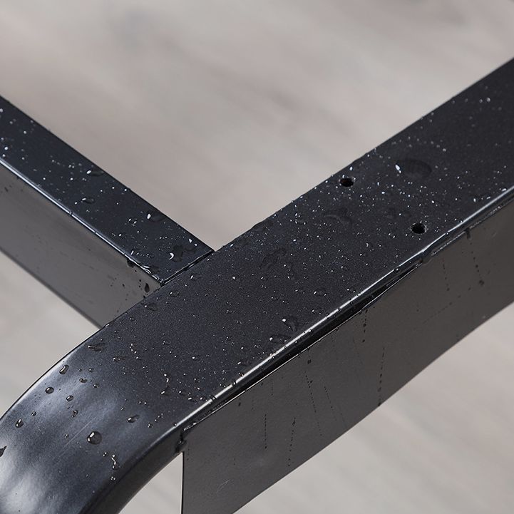 工業スタイルの台座ライティングデスクカーブドケーブル管理オフィスデスク