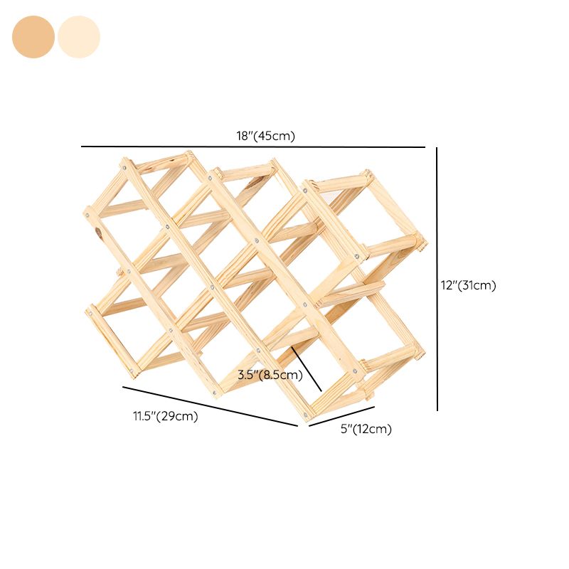 Aanrecht fleshouder massief houten wijnrek voor woonkamer