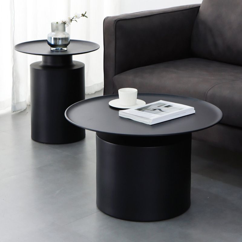 Couchtisch aus Metall mit Tablettplatte, Mid-Century Modern, Sockel-Cocktailtisch