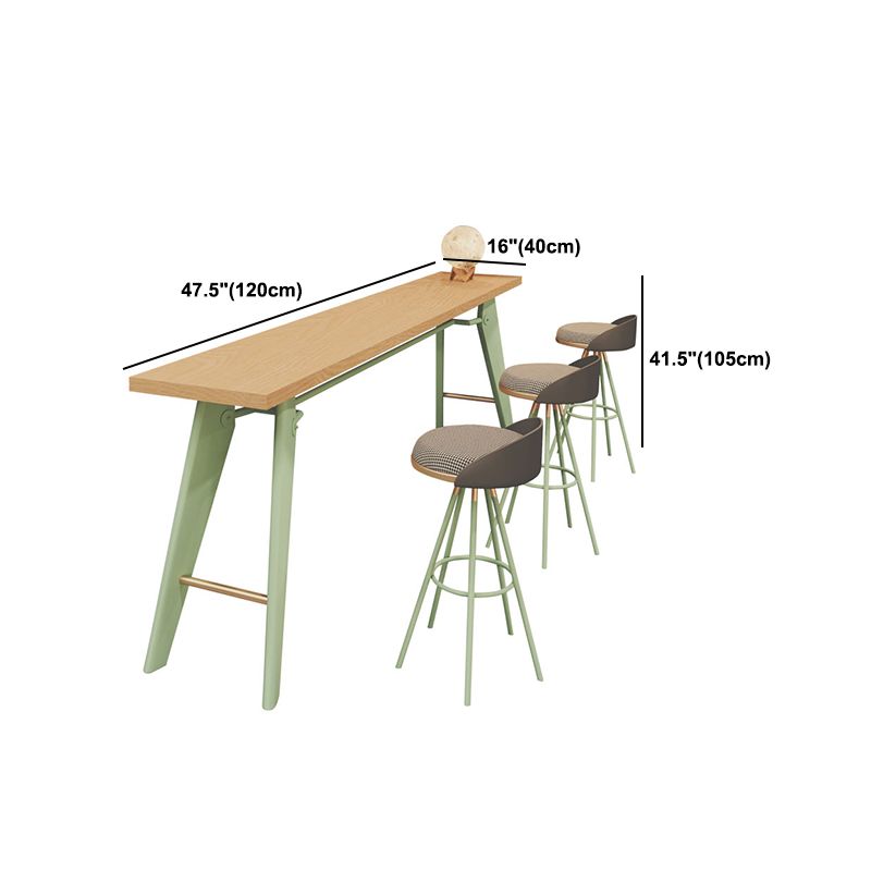 Tavolo da bar rettangolo glam tavolo da vino in legno massiccio con doppio piedistallo