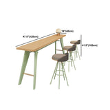 Tavolo da bar rettangolo glam tavolo da vino in legno massiccio con doppio piedistallo