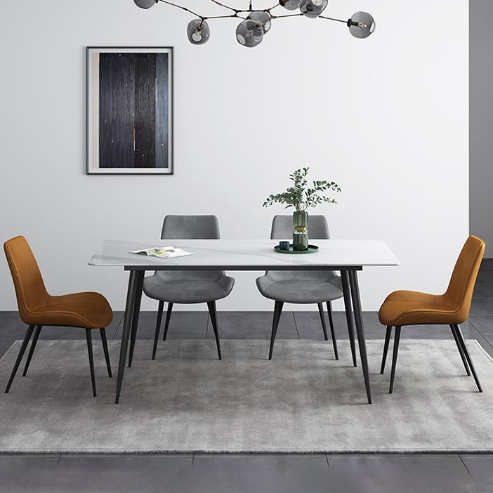 Modern Style Rectangle Dining Table Stone 4-foot Furniture for Dining Room Clearhalo ' dining_table' 'Dining Tables & Seating' 'Dining Tables' 'furn' 'furn_dining_table' 'Furniture' 'furniture_dining_table' 'Kitchen & Dining Furniture' 'kitchen&dining_furn' 'kitchen' 'kitchen_dining_table' 1200x1200_2f83360e-409b-457a-99a1-40a4d8737b55