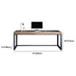 Industrial Metal Sled Office Desk Brown Home Writing Desk with Metal Legs Clearhalo 'furn' 'furn_office_desk' 'Furniture' 'Office Desks' 'Office Furniture' 'office_desk' 1200x1200_2f8340db-f30c-47fe-a32e-a7f1b9646082