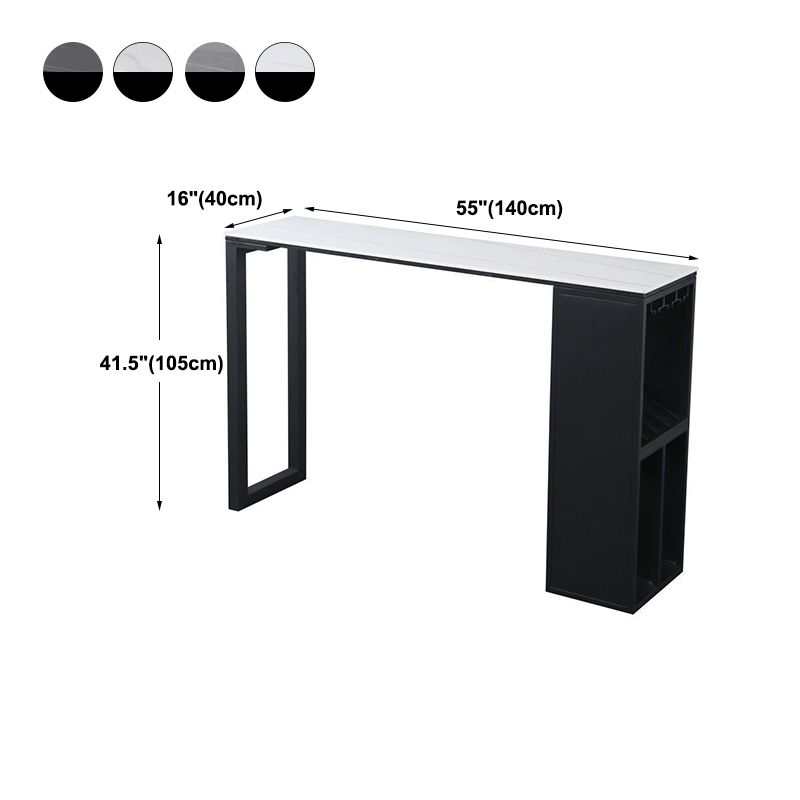 Industrial Style Bar Table Stone Top 42-inch Height Pub Table for Dining Room Clearhalo 'Bar Furniture' 'Bar Tables' 'bar_tables' 'furn' 'furn_bar_tables' 'Furniture' 'furniture_bar_tables' 'Kitchen & Dining Furniture' 1200x1200_2f84bb3e-3a0a-4d6f-bc79-4459bf5df2f5