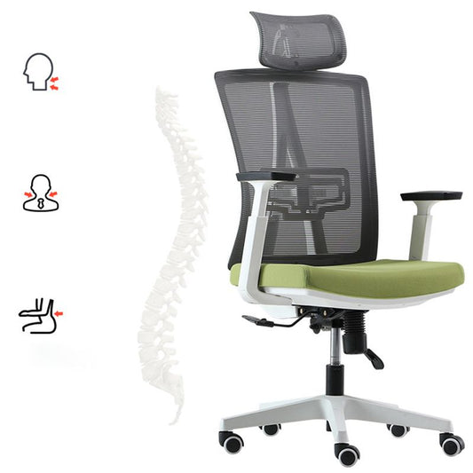 Moderne und zeitgenössische Räder Stuhl Schwarzes Schreibtisch Stuhl High Back Office Stuhl