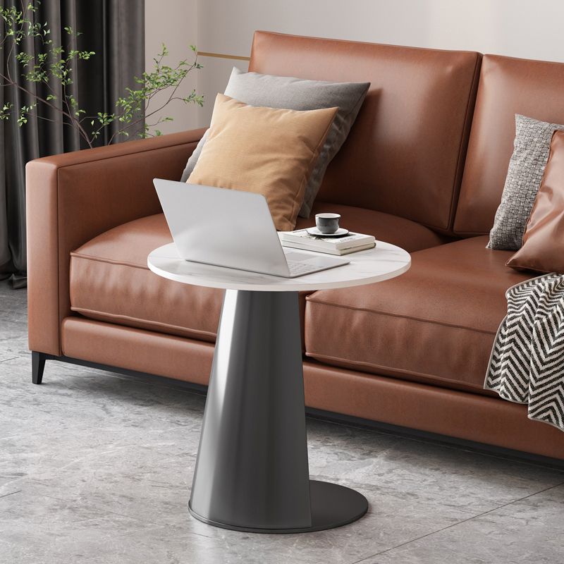 Metal C Side Table Contemporary Round Side End Table with Slate Top Clearhalo 'Coffee & Accent Tables' 'End & Side Tables' 'end_side_tables' 'furn' 'furn_end_side_tables' 'Furniture' 'Living Room Furniture' 1200x1200_2f863a7a-8a21-40da-841e-aa644849c55f