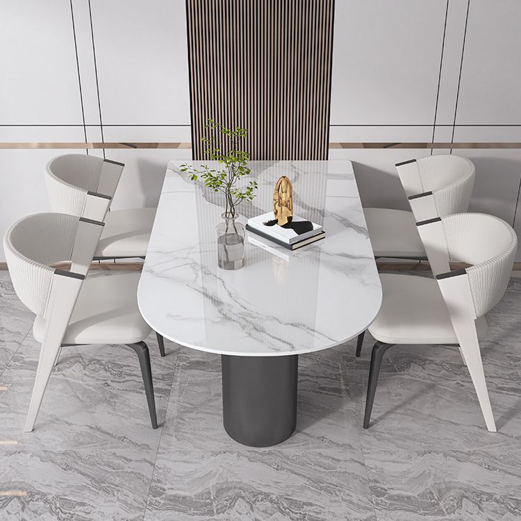 Set da tavolo in metallo in pietra sinterizzata in stile moderno Set da pranzo 1/3/4/5 pezzi