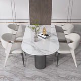 Set da tavolo in metallo in pietra sinterizzato in stile moderno 1/3/4/5 pezzi set da pranzo