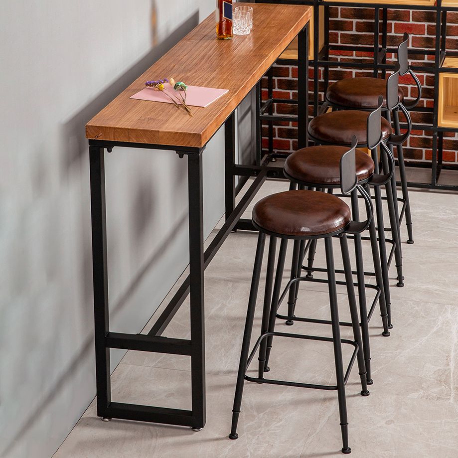 Contemporary Rectangle Bar Set 1/4/7 Pieces Solid Wood Pub Dining Set for Dining Room Clearhalo 'Bar Furniture' 'furn' 'furn_home_bar_bar_sets' 'Furniture' 'Home Bars & Bar Sets' 'home_bar_bar_sets' 'Kitchen & Dining Furniture' 1200x1200_2f87b34e-62e3-438a-9e40-d46abd0929ea