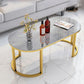 Table de cocktail ovale Glam Stone Table de cocktail basse simple standard