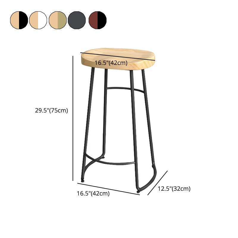 Modern Style Bar-stool with Footrest Iron Sled Legs for Kitchen Bar Clearhalo 'Bar Furniture' 'Bar Stools' 'bar_stools' 'furn' 'furn_bar_stools' 'furniture_bar_stools' 'Kitchen & Dining Furniture' 'kitchen&dining_furn' 'kitchen' 'kitchen_furn' Furniture' 1200x1200_2f8870ca-1b3f-43a7-84b0-f148879d7f72