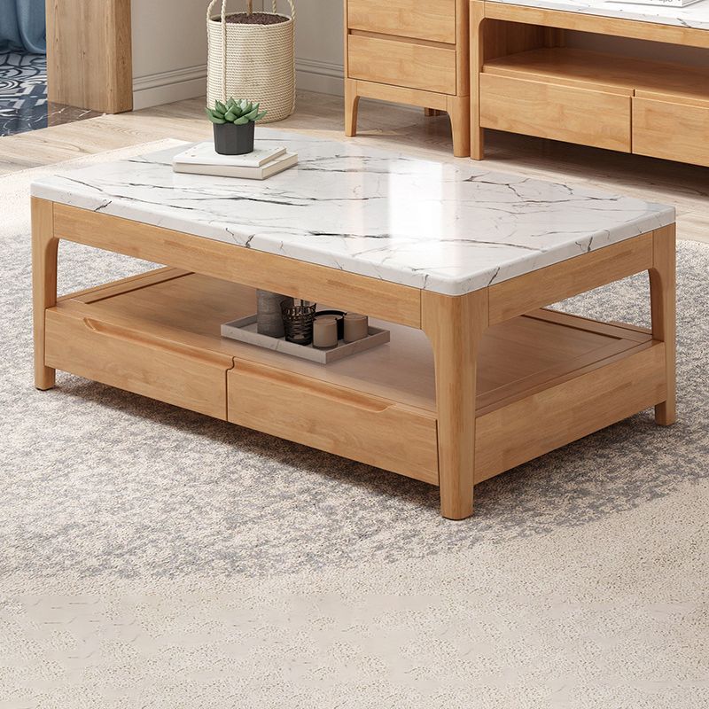 4 Legs Rectangular Coffee Table Made of Solid Wood/black/walnut/white Cocktail Table Clearhalo 'Coffee & Accent Tables' 'Coffee Tables' 'coffee_tables' 'furn' 'furn_coffee_tables' 'Furniture' 'furniture_coffee_tables' 'Living Room Furniture' 1200x1200_2f89a050-0adf-4e40-a8e2-a6100baaa652