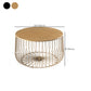 Metal Geometric Coffee Table Mid-Century Modern Frame Cocktail Table with Storage