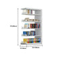 Rectangle Etagere Bookshelf Modern Metal Open Bookcase with Shelves