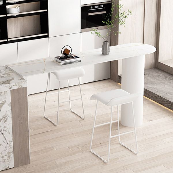 Industrial 1/2/3/5 Pieces Metal Bar Table Set Stone Bar Table with High Stools for Kitchen Clearhalo 'Bar Furniture' 'furn' 'furn_home_bar_bar_sets' 'Furniture' 'Home Bars & Bar Sets' 'home_bar_bar_sets' 'Kitchen & Dining Furniture' 1200x1200_2f900222-4f8e-49b8-ad31-e1383ba14425