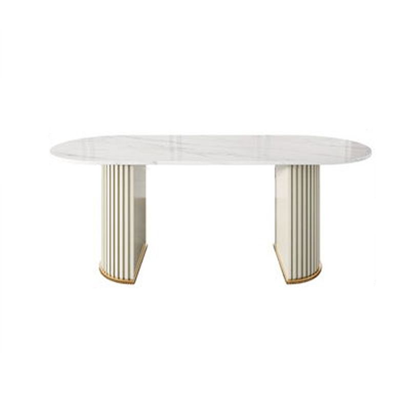 Nordic Glam rechthoekige gesinterde stenen tafelset 1/2/5/7-delige eetset
