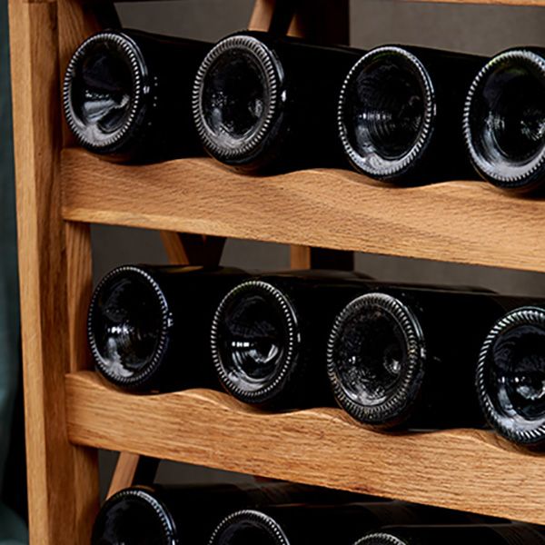 Eigentijdse vloer wijnflessen rek massief houten wijnflessen rek voor thuis