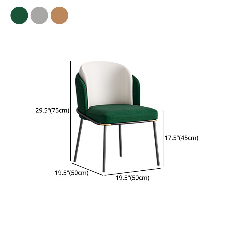 Contemporary Metal Dining Chair Upholstered Armless Chair for Home Use Clearhalo 'Dining Chairs' 'Dining Tables & Seating' 'dining_chair' 'furn' 'furn_dining_chair' 'Furniture' 'furniture_dining_chair' 'Kitchen & Dining Furniture' 1200x1200_2f90f1b6-ee3e-438b-8f01-8403e28c100a