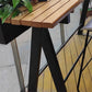 Industrial Style Solid Wood Pub Dining Set 1/2/3 Pcs Rectangular Pub Set for Home