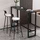 Black Glam Style Bar Table in Iron Top and Faux Marble Milk Tea Shop Bar Table Clearhalo 'Bar Furniture' 'Bar Tables' 'bar_tables' 'furn' 'furn_bar_tables' 'Furniture' 'furniture_bar_tables' 'Kitchen & Dining Furniture' 1200x1200_2f91f935-e44d-4a67-b023-00709b76ed5b