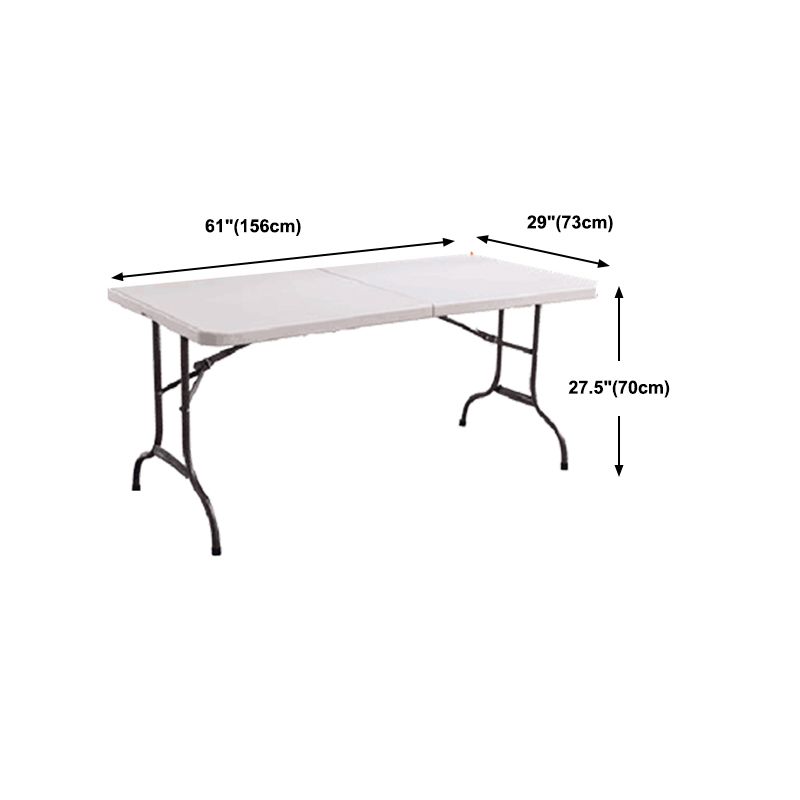 Eigentijdse rechthoekige schrijfbureau plastic vouwkantoor bureau