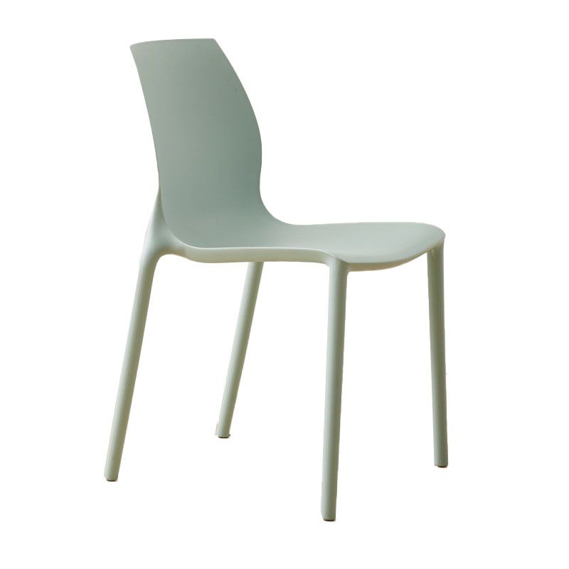 Scandinavian Plastic Kitchen Dining Room Side Chair Solid Back Chair Clearhalo ' kitchen&dining_furn' 'Dining Chairs' 'Dining Tables & Seating' 'dining_chair' 'Furniture' 'furniture_dining_chair' 'Kitchen & Dining Furniture' 'kitchen' 1200x1200_2f948b8f-42ed-48d0-98bf-3a79b33a13cc