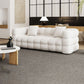 Tuxedo Arm Sofa Sewn Pillow Back Modern Seating in White for Apartment