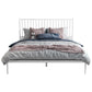 43.3" Metal Standard Bed with Spindle Headboard Low Profile Bed