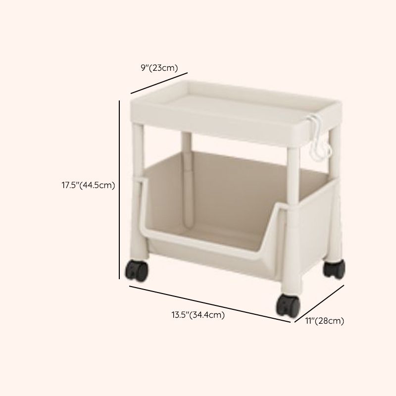 Contemporary Plastic Bookshelf White Standard Shelf Bookcase for Study Room