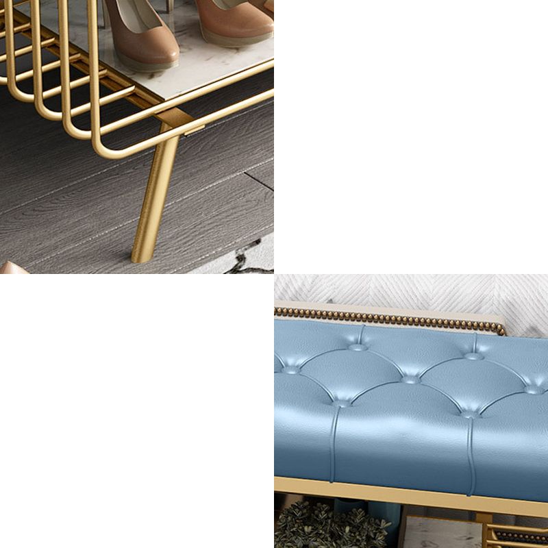 Glam 14" W Seating Bench Cushioned Solid Color Entryway and Bedroom Bench Clearhalo 'Benches' 'Chairs & Seating' 'furn' 'furn_benches' 'Furniture' 'Living Room Furniture' 1200x1200_2f98250f-8b7f-4c91-ad4c-ab52a7716254