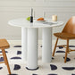 Round Standard Height Dining Table Modern Stone and Metal White Dinette Table Clearhalo 'Dining Tables & Seating' 'Dining Tables' 'dining_table' 'furn' 'furn_dining_table' 'Furniture' 'furniture_dining_table' 'Kitchen & Dining Furniture' 1200x1200_2f99d18f-a541-46da-b9b8-52f398a70098